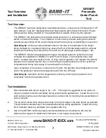 Предварительный просмотр 3 страницы Band-it GRSM17 Owner'S Manual And Operating Instructions
