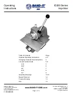 Предварительный просмотр 1 страницы Band-it ID200 Series Operating Instructions Manual