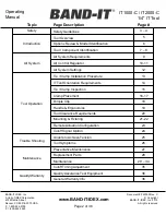 Предварительный просмотр 2 страницы Band-it IT1000-C Operating Manual