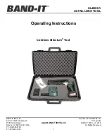 Band-it UL4000-D Operating Instructions Manual preview