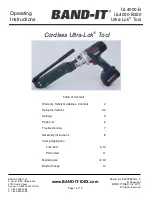 Preview for 1 page of Band-it Ultra-Lok UL4000-BUltra-Lok UL4000-B220 Operating Instructions Manual