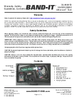 Preview for 2 page of Band-it Ultra-Lok UL4000-BUltra-Lok UL4000-B220 Operating Instructions Manual