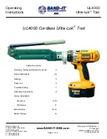 Band-it Ultra-Lok UL4000 Operating Instructions Manual preview