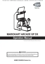 Bandai Namco Mariocart Arcade GP DX Operation Manual preview