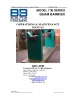 Preview for 1 page of B&B ARMR 730 Series Operation & Maintenance Manual