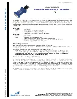 B&B Electronics 485SD9TB Quick Start Manual preview