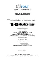 B&B Electronics MIport 3PCIU2 Quick Start Manual preview