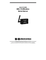 Preview for 1 page of B&B Electronics Wireless 802.11b Serial Server ES1AWB Product Manual