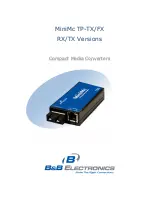 B&B MiniMc TP-TX/FX RX/TX Versions Manual preview