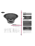 Preview for 1 page of B&C Speakers 12 PH 32 Specifications