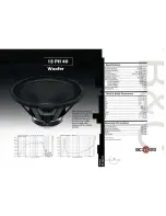 B&C Speakers 15 PH 40 Specification Sheet preview