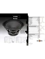 Preview for 1 page of B&C Speakers 18 RXB Specification Sheet