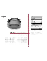 Preview for 1 page of B&C Speakers Hf Compression Drivers DE 16 Specifications