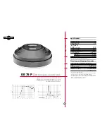 Предварительный просмотр 1 страницы B&C Speakers Hf Compression drivers DE 75 P Specifications