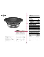 Preview for 1 page of B&C Speakers Woofer 12 PS 32 Specifications