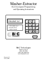 Preview for 1 page of B&C Technologies EL-6 Computer Programming And Operating Instructions