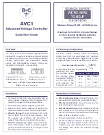 B&C AVC1 Quick Start Manual preview