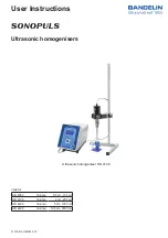 Preview for 1 page of BANDELIN Sonoplus HD4050 User Instructions