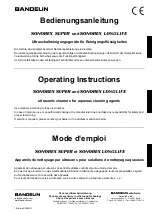 Preview for 1 page of BANDELIN Sonorex Longlife Operating Instructions Manual