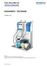 Предварительный просмотр 1 страницы BANDELIN Sonorex Technik Operating Manual