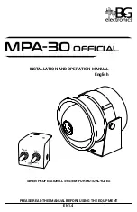 B&G electronics MPA-30A Installation And Operation Manual preview