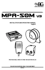 B&G electronics MPA-50M V3 Installation And Operation Manual preview