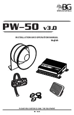 B&G electronics PW-50 Installation And Operation Manual предпросмотр