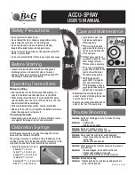 B&G ACCU-SPRAY User Manual preview