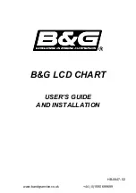 B&G LCD CHART User'S Manual And Installation Instructions preview