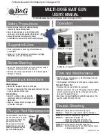 Preview for 2 page of B&G Multi Dose Bait Gun User Manual