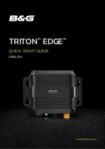 B&G Triton Edge Quick Start Manual preview