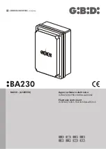 Bandini Industrie GiBiDi BA230 Instructions For Installations предпросмотр