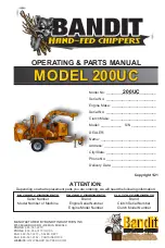 Bandit 200UC Operating & Parts Manual предпросмотр