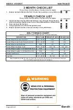 Preview for 47 page of Bandit 2550 Operating Manual