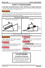 Preview for 14 page of Bandit 2590 Operating & Parts Manual