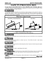 Preview for 12 page of Bandit 490 Introductions Manual