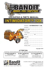 Bandit INTIMIDATOR 12X Operating & Parts Manual preview