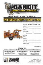 Bandit INTIMIDATOR 18XP/1590 Operating & Parts Manual preview