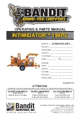 Bandit INTIMIDATOR 19XPC Operating & Parts Manual preview