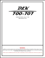 Preview for 1 page of B&K 700 Calibration Manual
