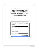 Preview for 16 page of B&K 7250 Owner'S Manual
