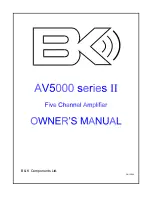 B&K AV5000 Owner'S Manual preview