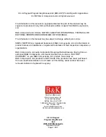 Preview for 2 page of B&K CK2.2 Programming Manual