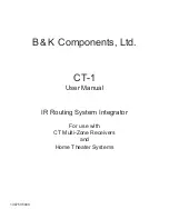 Preview for 1 page of B&K CT1 User Manual