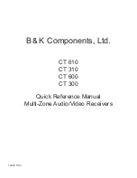 Preview for 1 page of B&K CT300 Quick Reference Manual