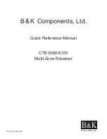 B&K CT610 Quick Reference Manual preview