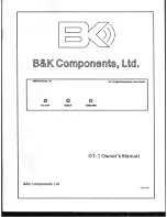 B&K DT1 Owner'S Manual preview