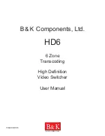 Preview for 1 page of B&K HD6 User Manual
