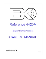 B&K Reference 220M Owner'S Manual preview