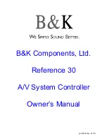 Preview for 1 page of B&K Reference 30 Owner'S Manual